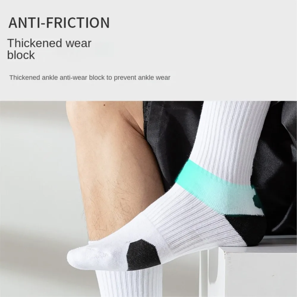 2025 موضة جورب طاقم فستان رياضي رياضي الرجال كرة السلة منشفة وحيد القطن سميكة امتصاص العرق تنفس B1W17