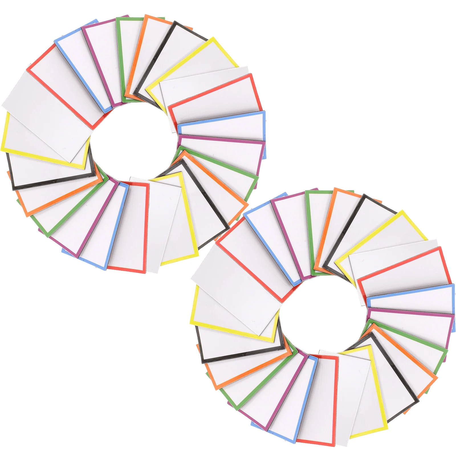 

48pcs Magnetic Labels Reusable Flexible for Whiteboard Dry Erase Household Stickers Name Tags Food Marking Classroom