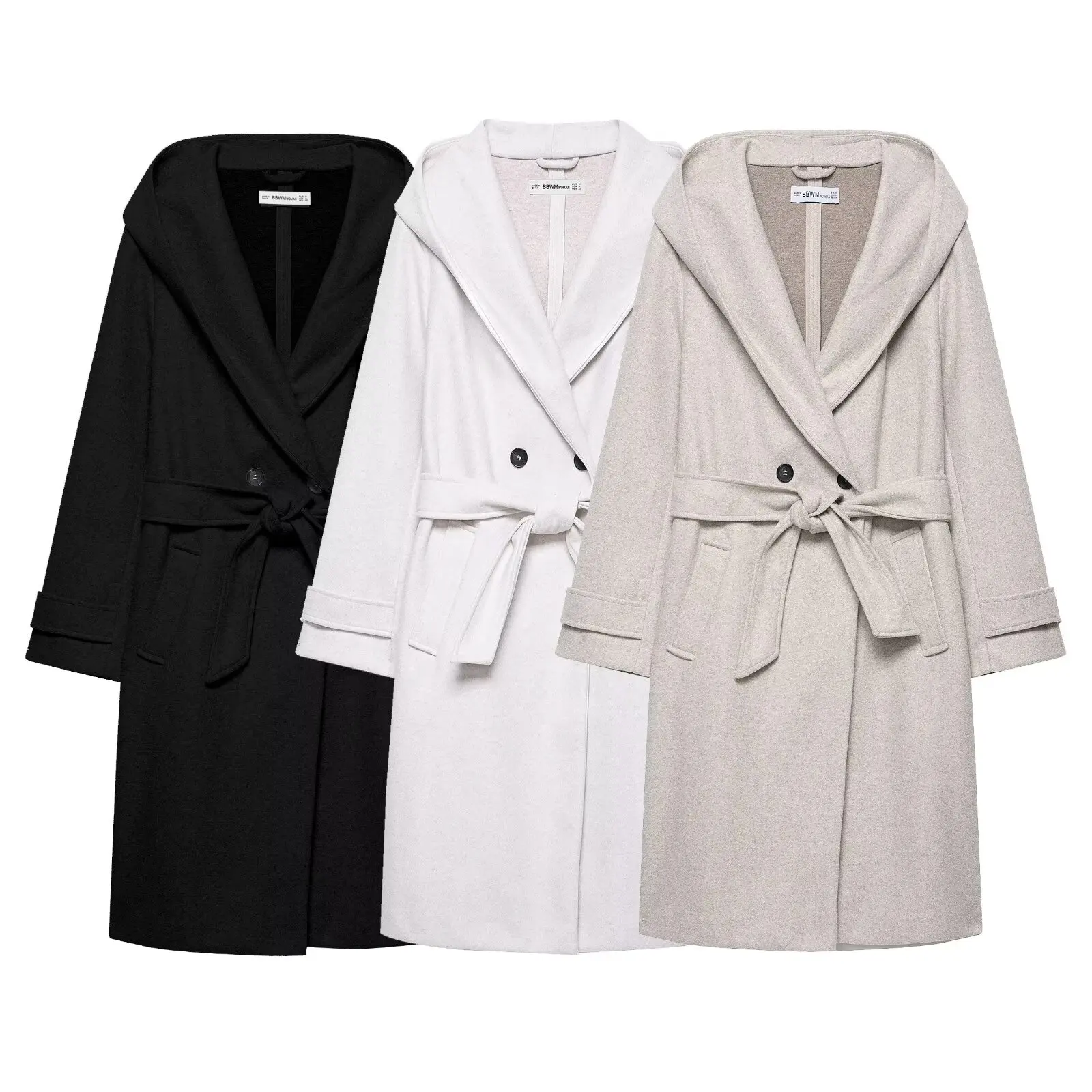 

Women's Wool Coat 2025 Fall New Arrival Women's Fashionable Soft Hooded Coat Jacket