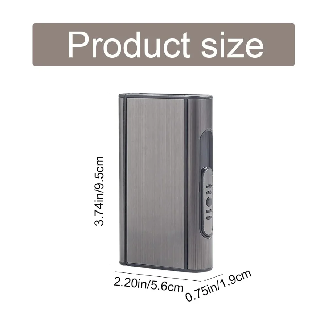 Tobacco Box Aluminum Pocket Cigarette Case Automatic Ejection Holder Lighter Metal Tobacco Box Smoking Accessories