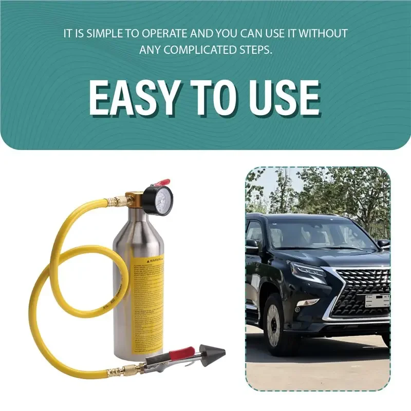 Air Conditioning Flushing Kit, Car Air Conditioning Pipe Cleaning Tool Set, R134A Air Conditioning System Flushing Kit