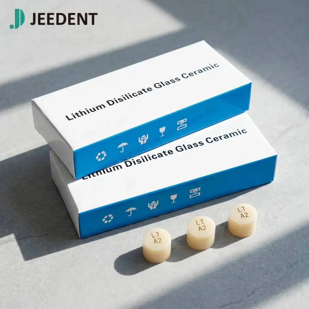 10pcs Dental Press Lithium Disilicate Glass Ceramic Ingots HT LT for Ultra-thin Veneer Inlay Onlay Crown