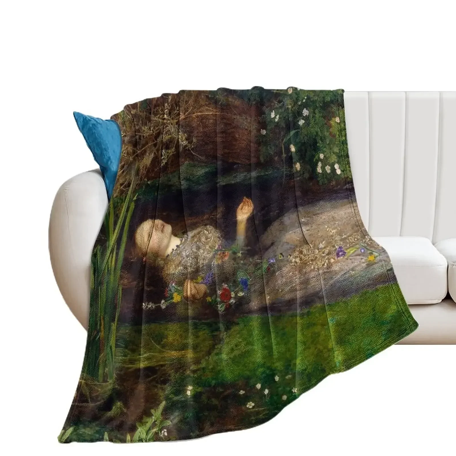 

Ophelia by John Everett Millais (1851) Throw Blanket Summer anime Plaid on the sofa Blankets