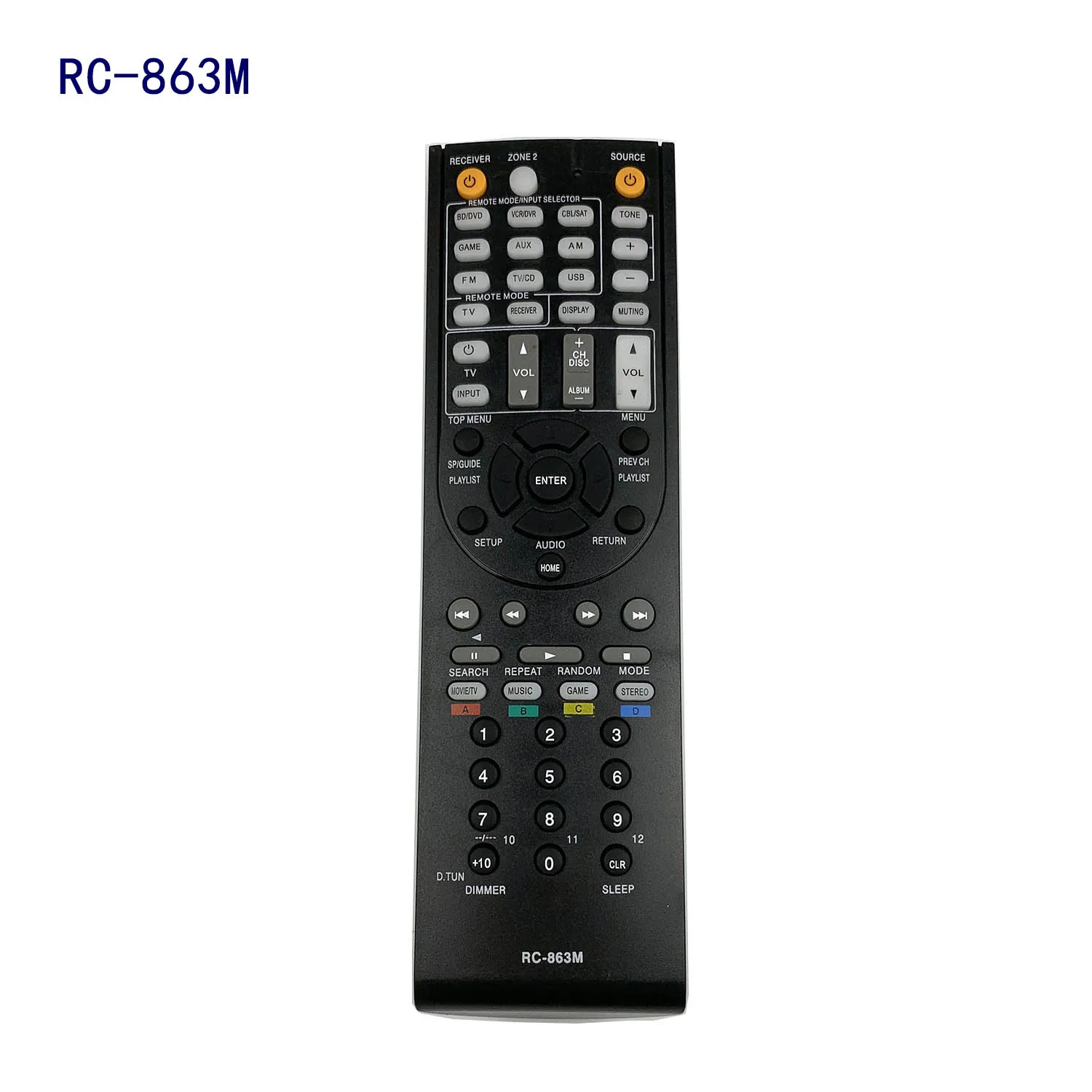 RC-863M Replace Remote Control for Onkyo HT-S5600 HT-R2295 HT-R592 HT-S5600 AV Receiver Home Theater