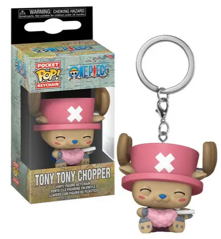 Funko POP One Piece Shanks Key Chains Tony Tony Chopper with Cotten Candy Pocket Keychain Kid Action Figure Toy Doll Collectible - view 3