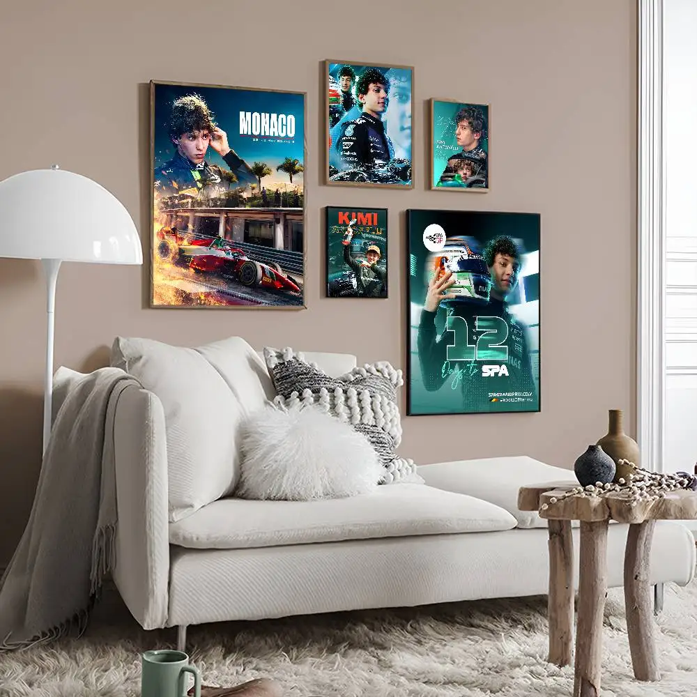 Kimi Racing Formula-F1 A-Antonelli Anime Good Quality Prints And Posters HD Quality Poster Wall Art Painting Study Home Decor