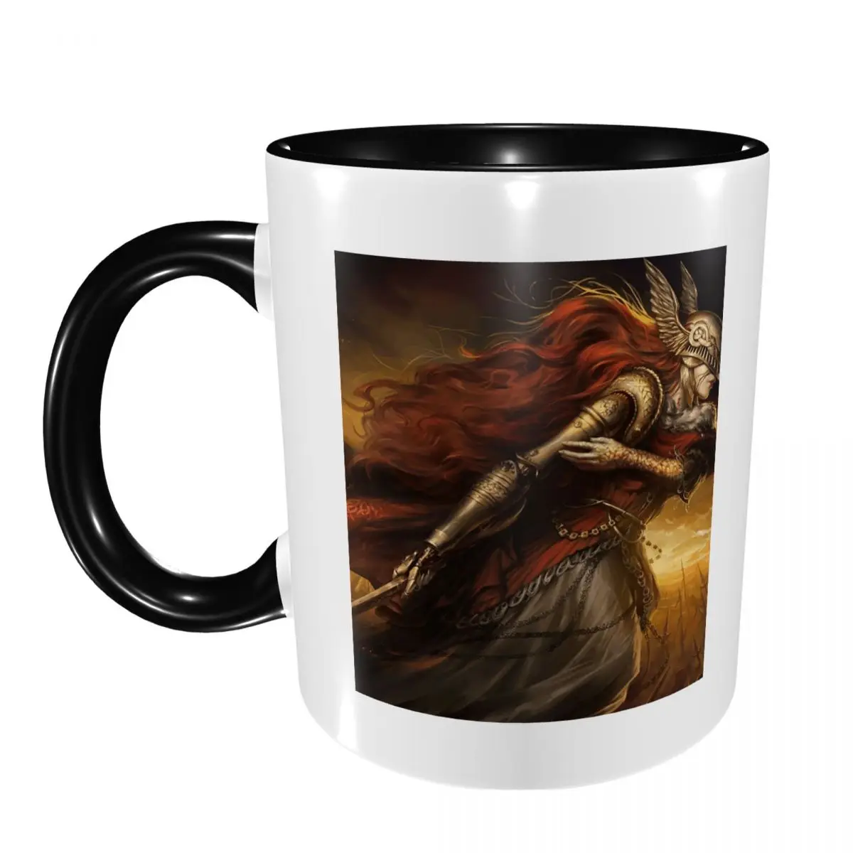 Malenia Blade Of Miquella Warrior Gaming Mug Funny Ceramic Coffee Cups Tea Mugs Milk Cup Drinkware Gifts for Friends