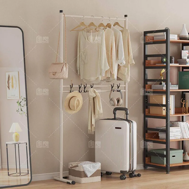 Bedroom Hanging Clothes Rack Coat Standing Entrance Metal Clothes Rack Organizer Hallway Perchero De