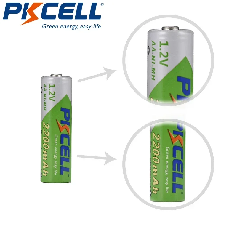 16 teile/los pkcell nimh aa wiederauf ladbare Batterie 2200mah 1,2 v ni-mh Batterien mit geringer Selbstentladung bateria baterias für Kameras pielzeug