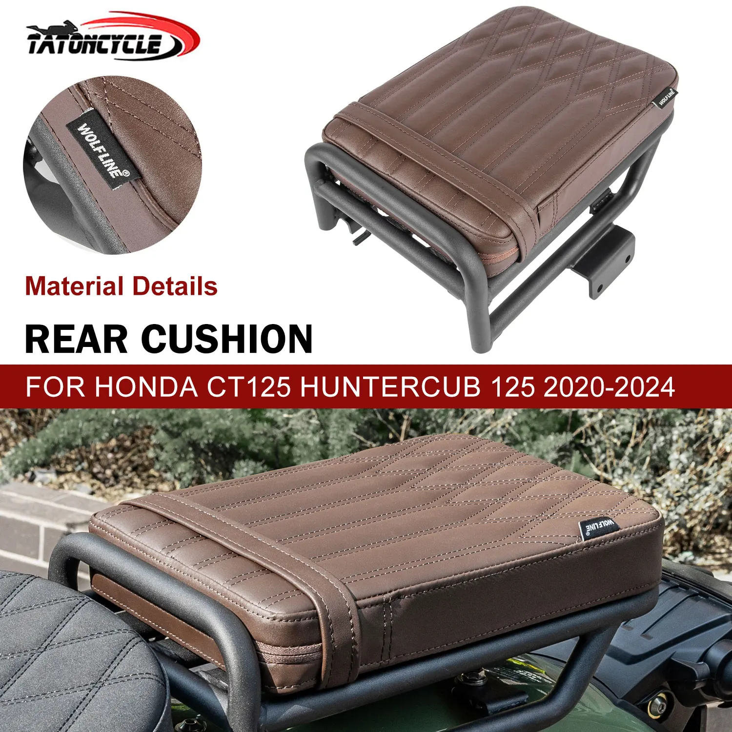 

CT125 Huntercub 125, подушка сиденья мотоцикла, задняя багажник для Honda CT125 Huntercub 125 2020-2024, задний аксессуар для мотоцикла