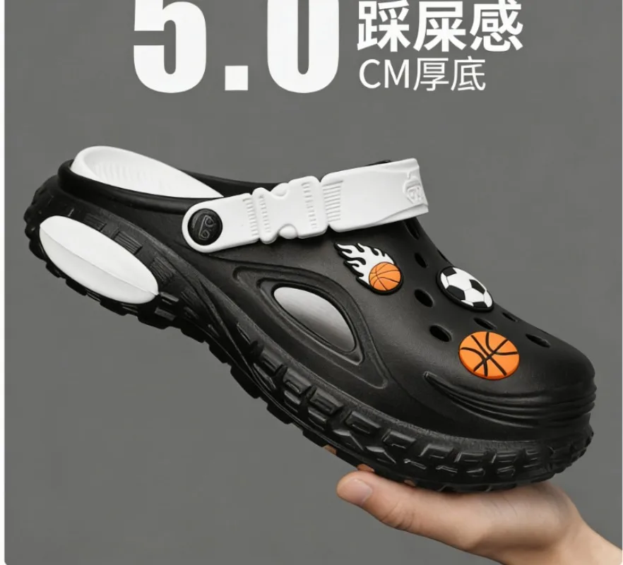 

Summer Clogs Men's Sandals Home Slippers Garden Shoes Comfortable Lightweight House Slippers Non-Slip Soft Bottom Beach Sandals