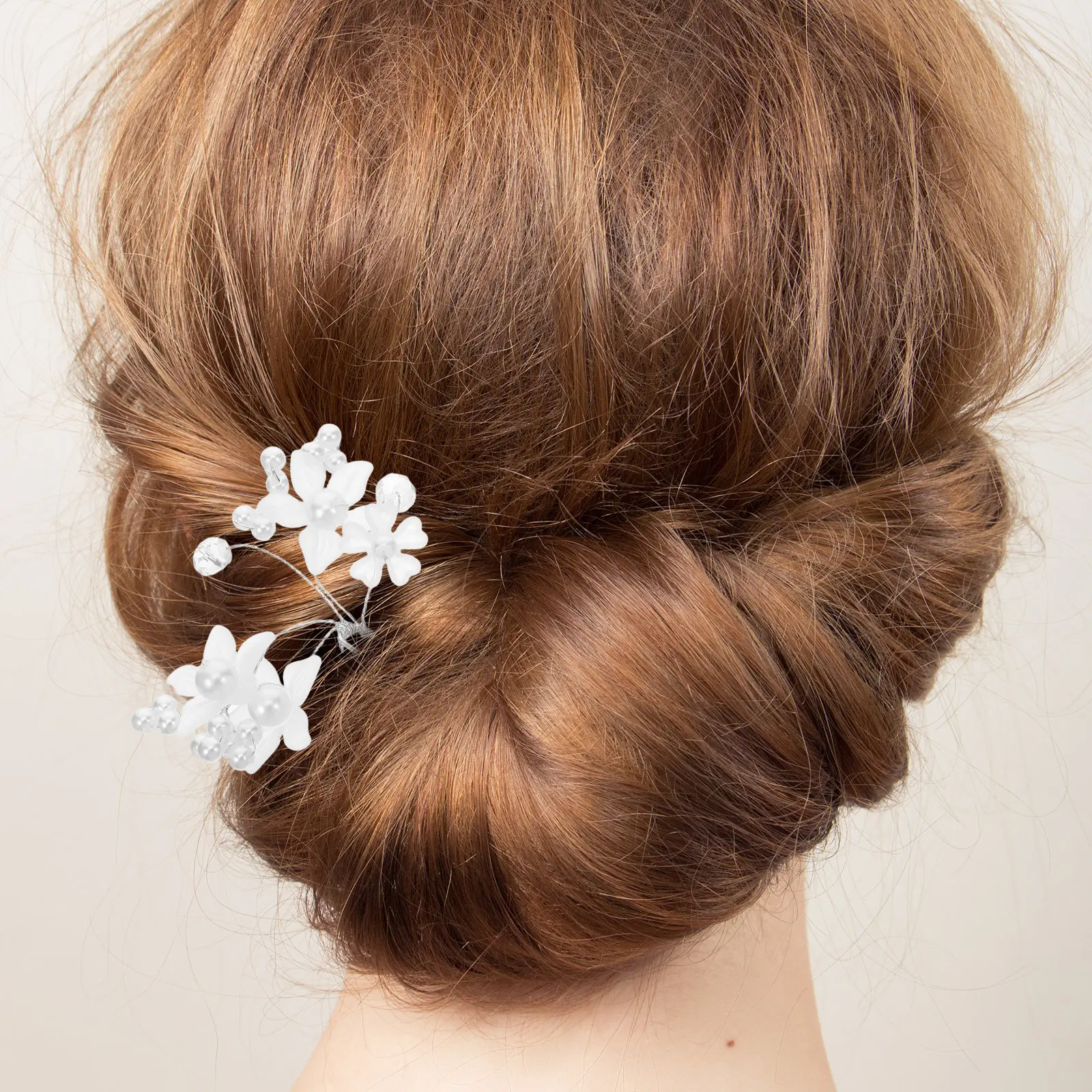 36Pcs Rhinestone U Shape Flower Hairpins Bridal Accessories Wedding Clips Brides Bridesmaids Elegant Pearls Party