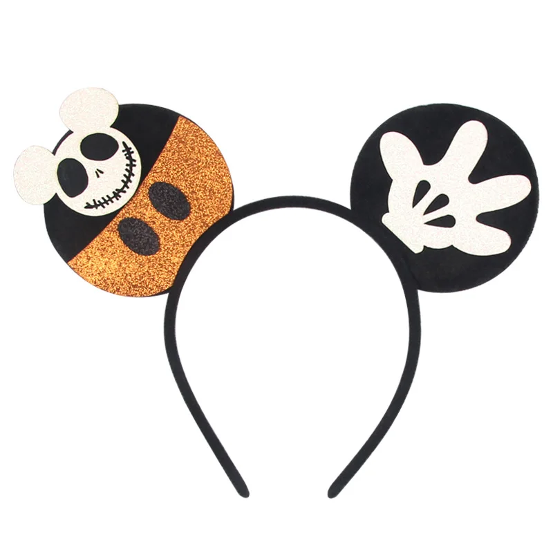 Halloween Mickey Headband Pumpkin Ghost Skull Ghost Festival Party Children\'s Program Performance Dress Up Headwear