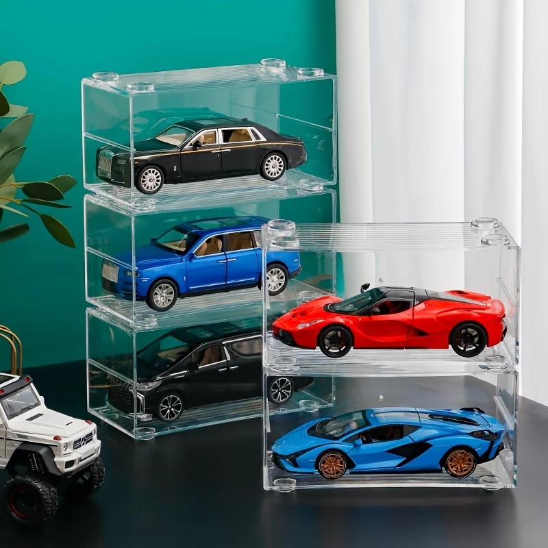 Car model display box transparent model storage rack 1:24 car storage box stackable display cabinet