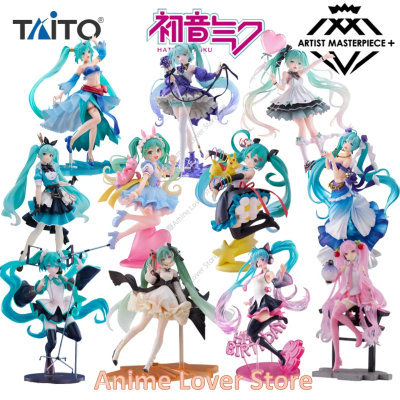 متوفر في المخزون TAiTO الأصلي Hatsune Miku الفنان MASTERPIECE AMP + Taito Miku أنيمي الشكل لعب للهدايا تحصيل نموذج الحلي