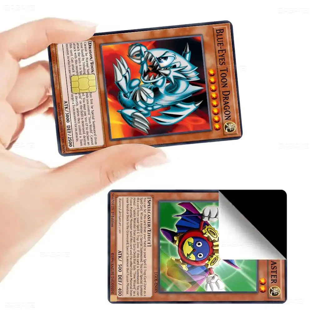 Yu-Gi-Oh MONSTER Anime Cartoon Bear Skin Sticker Film Tape Case for Big Credit Debit Card Front Side