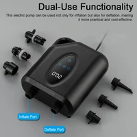 Bomba de inflado portátil para tabla de surf, compresor de aire eléctrico de alta presión, 20PSI, con 6 boquillas