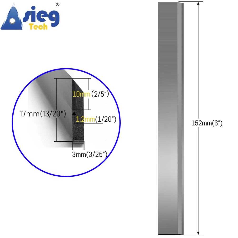 152×17×3mm Planer Jointer Blades Electric Planer Knives for Woodworking Tools Thickness Planer Jointers - Set of 3 Pieces