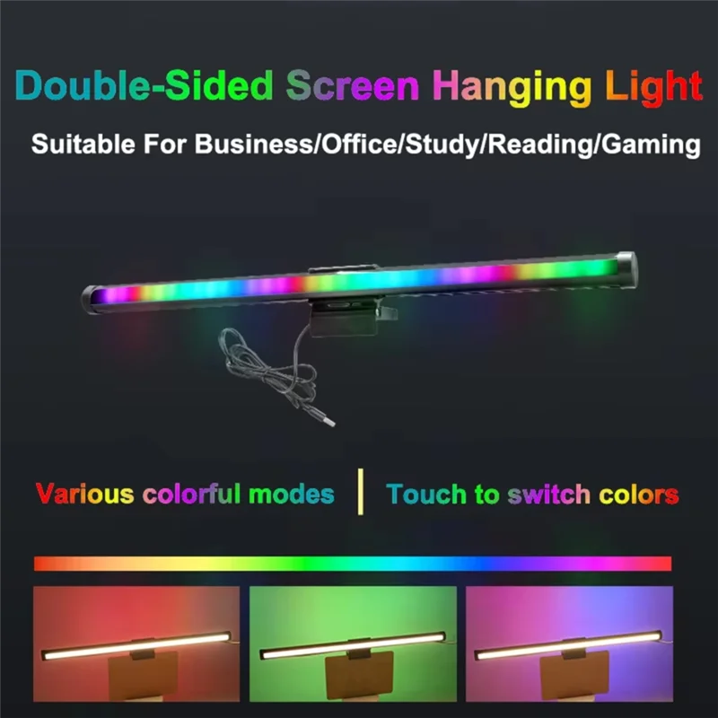 ABDJ-Untuk Pekerjaan Untuk Belajar Membaca Monitor Light Bar LED Layar Komputer Lampu Gantung RGB Suasana Lampu Meja Stepless Dimmable