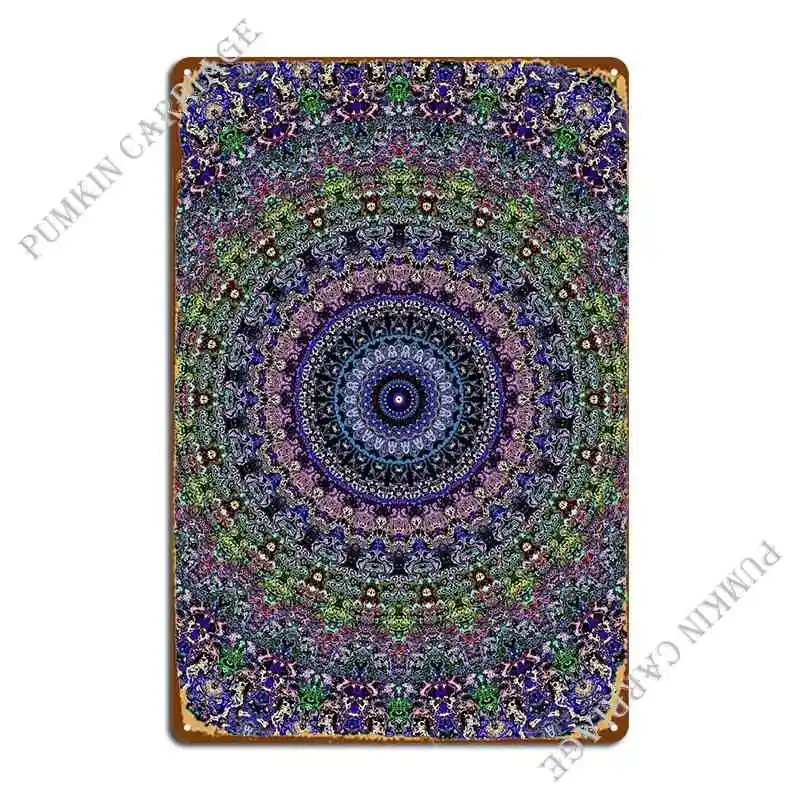 

Colorful Rainbow Mandala Metal Sign Living Room Wall Pub Plates Sign Tin Sign Poster