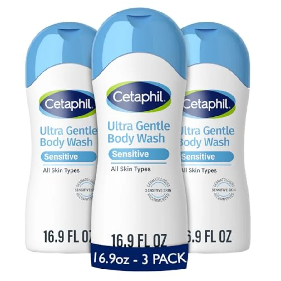 

Cetaphil Ultra Gentle Refreshing Body Wash For Dry to rmal Sensitive Skin 16.9oz Pack of 3 Aloe Vera Calendula Vitamin B5 Hypoa