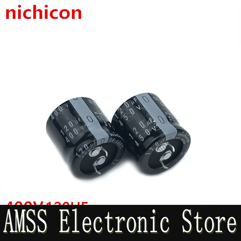 AMSS （1pcs）400V120UF Capacitor 450V120UF nichicon 22X25/30/35 25X25/30 brand new.