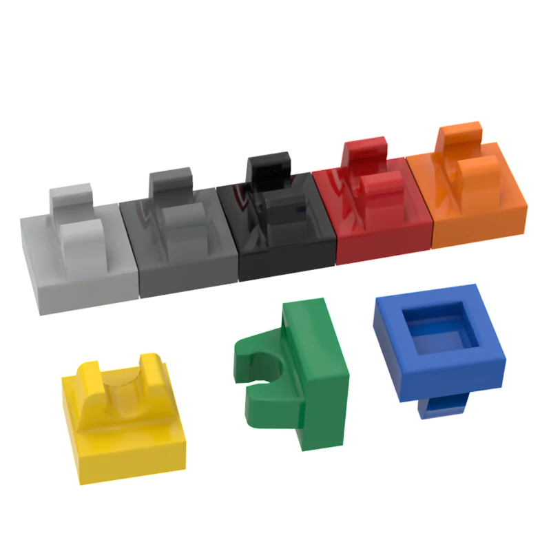 10PCS MOC Parts 15712 44842 Tile Modified 1x1 with Open O Clip Compatible Bricks DIY Assmble Building Blocks Particle Kid Toy