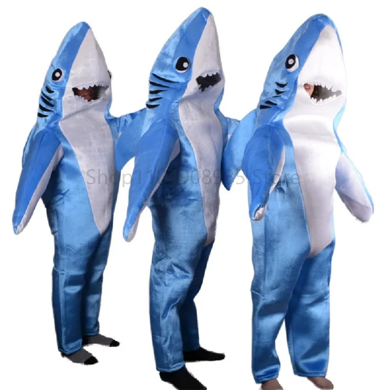 

Blue Shark Costume Funny Marine Animal Cosplay Jumpsuits Halloween Costumes for children and Adults 2025