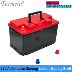 Turmera 12V akumulator samochodowy Box samochodowe rozruchowe baterie litowe Shell dla serii 58043 AGM H7-80 082-20 wymień kwas ołowiowy