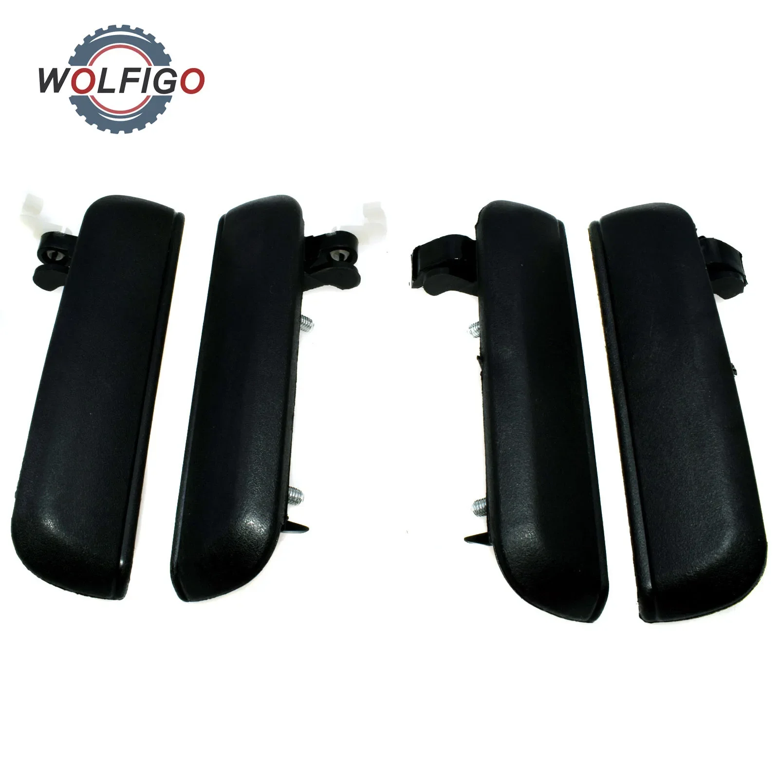 WOLFIGO 4pcs/set Exterior Door Handle 692400A010 6924016090 6924016091 6924016061 for Toyota 95-99 Tercel 96-98 Paseo Coupe