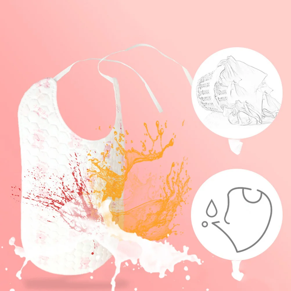

32pcs Waterproof Baby Bibs Disposable Feeding Bib For Infants Kids Lunch Eating Drool Protection Portable Travel Use