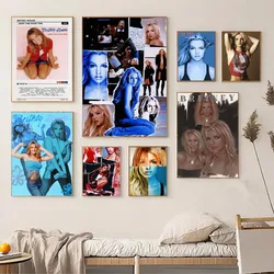 Singer Britney Spears Classic Vintage Posters Vintage Room Bar Cafe Decor Stickers Wall Painting