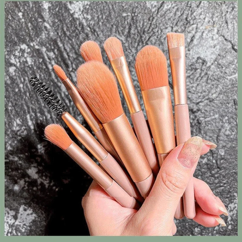 8Pcs Eyeshadow Foundation Blending Makeup Brush Portable Soft Fluffy Cosmetics Concealer Makeup Brush Professional Make Up Tool