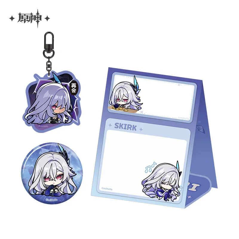 

[Genuine] miHoYo Game Genshin Impact Skirk Q-version Series Badge Acrylic Pendant Vertical Memo Pad Anime Prop Cosplay Xmas Gift