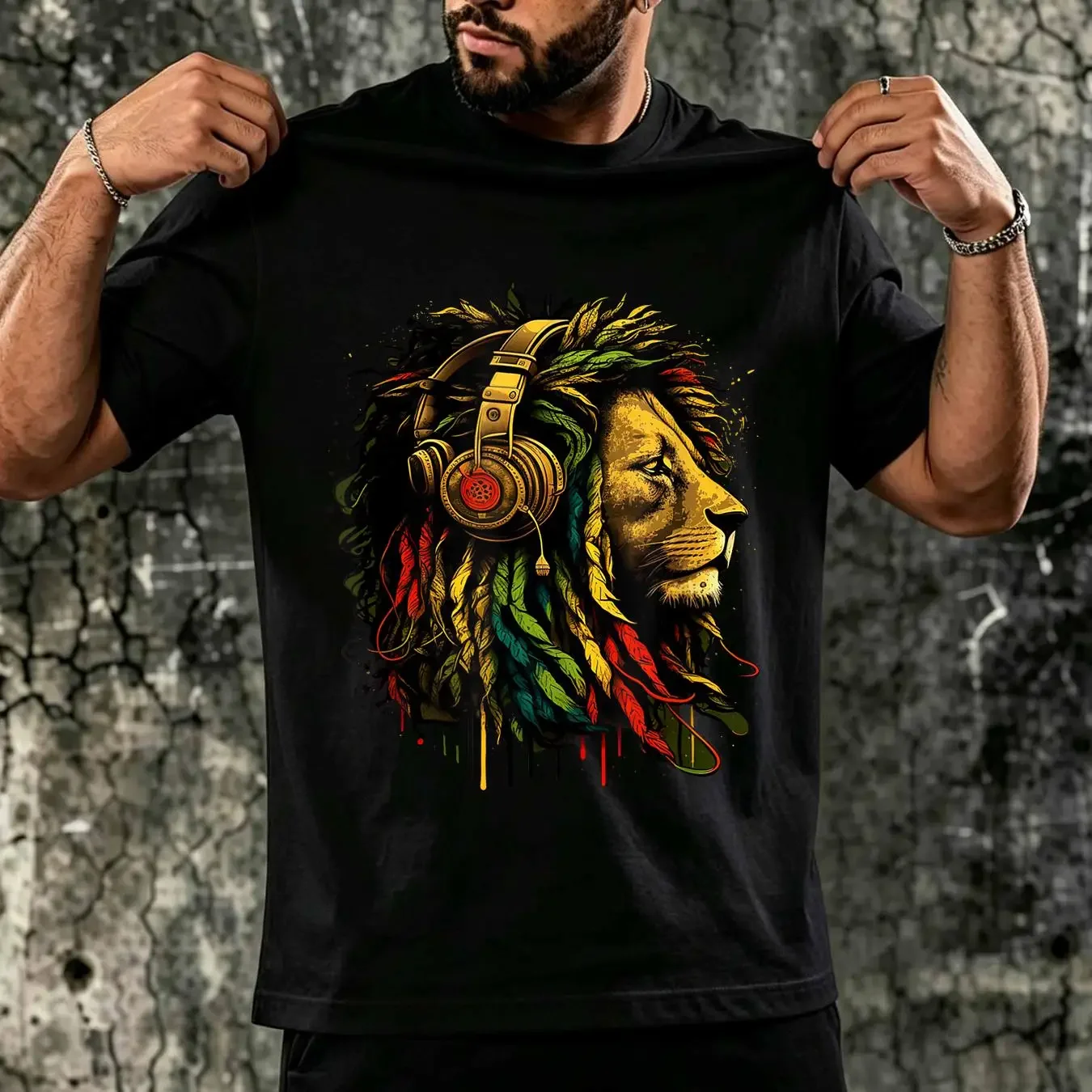 washed T Shirt Rasta Reggae Lion Of Judah Jamaican Music Rastafari One Love Size S 5XL vintage Washed Casual Slightly Soft