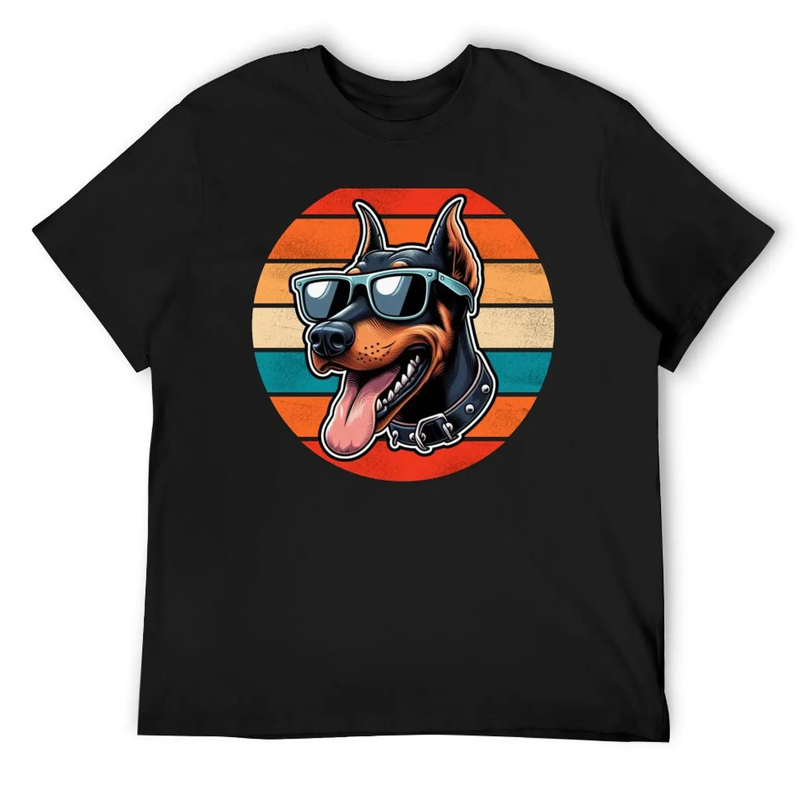 

Cool Retro Dobermann Design Dobermann Wearing Sunglasses T-Shirt sublime mens tall t shirts