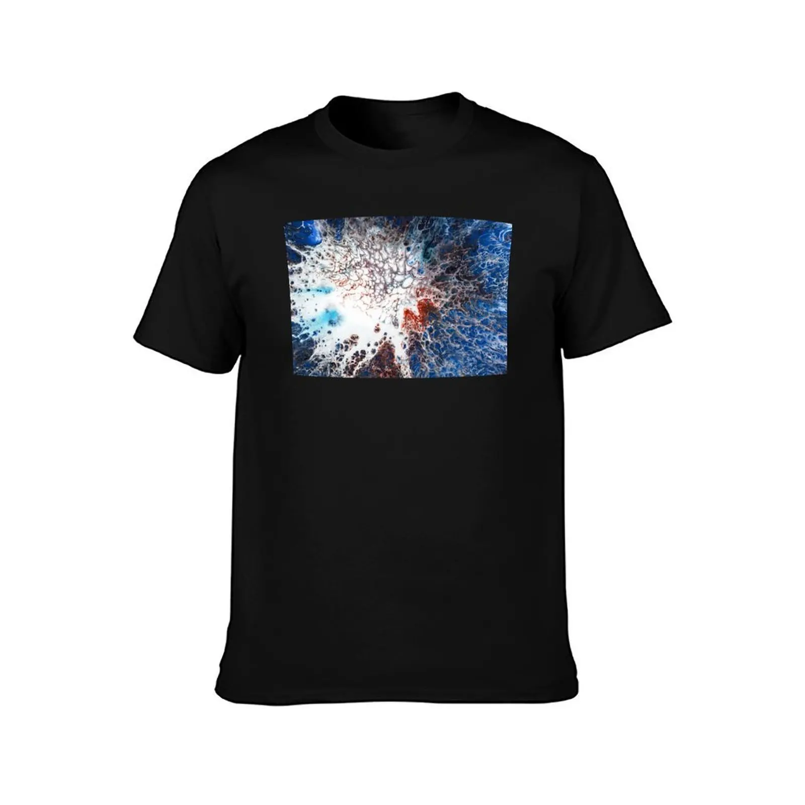 Cosmic Tides: The Fusion of Fire and Water T-Shirt, Summer Casual Cotton Tee, Oversized Streetwear Tops, Vintage Graphic Print