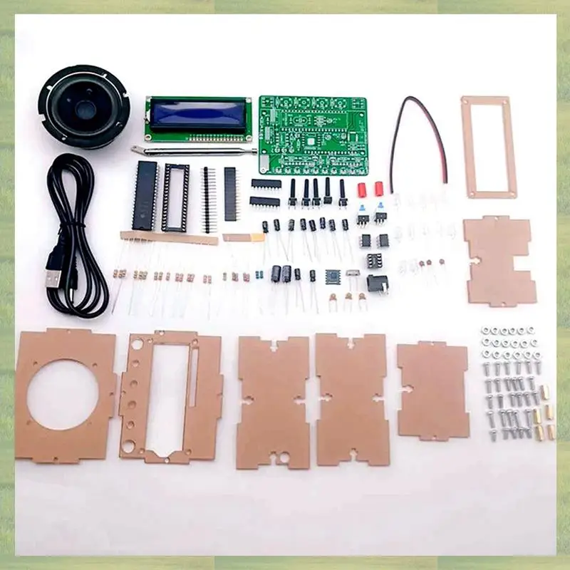 N15R-4X DIY DC 5V Digital Radio Kit Parts TDA5807 51 Single-Chip FM Digital Sound Machine STC89C52 Chip 87MHZ-108MHZ