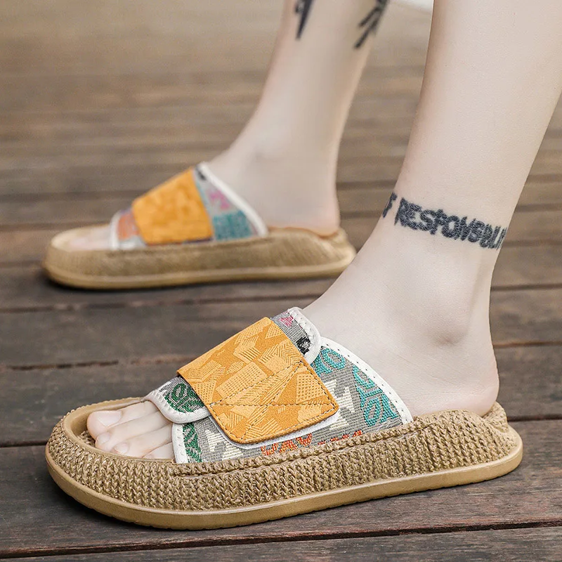 

Trendy Plus Size Men Summer One Strap Slippers Minimalist Casual Style Non Slip Home Beach Daily Leisure Shoes