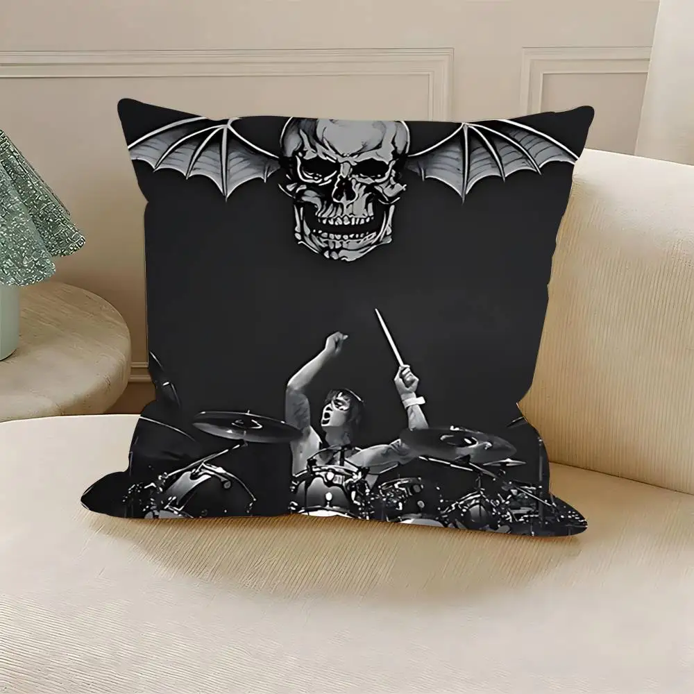 A-Avenged Sevenfold-D Polyester Printed Pillow Cover Square 30 35 40 45 50 55 cm Soft for Sofa Bed Car Home Decor