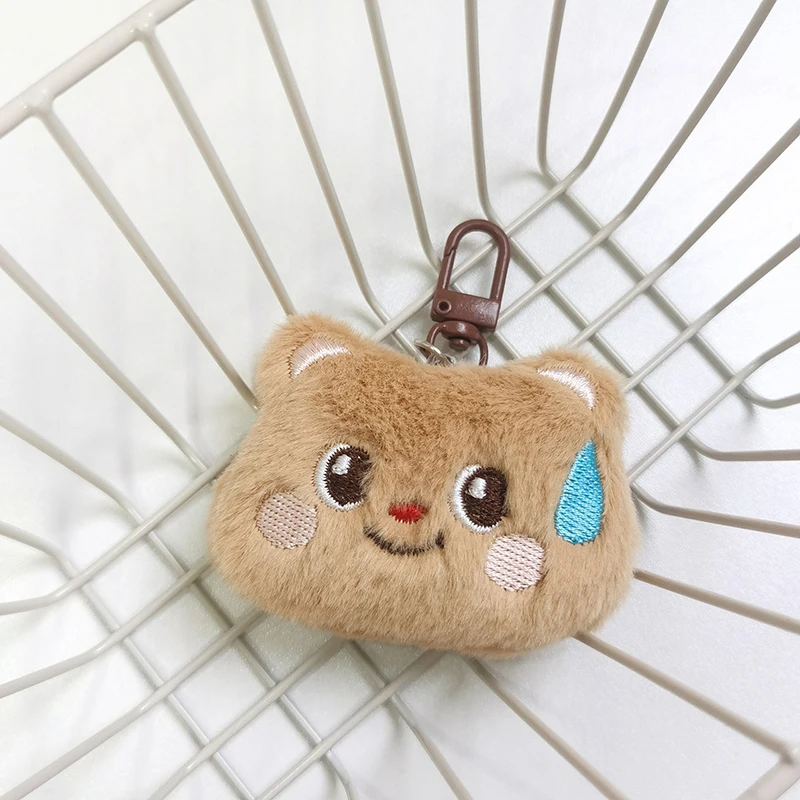 Cute Cartoon Bear Plush Toy Chaveiro de boneca de animal recheado Adorável Key Holder Pingente de bolsa de escola Presentes para crianças