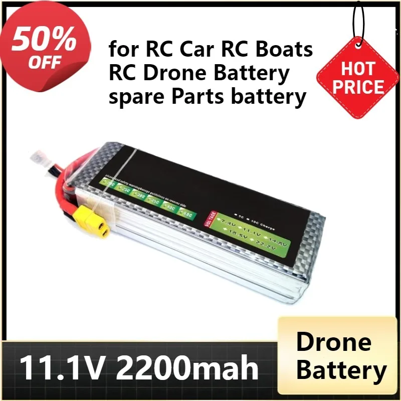 

Для радиоуправляемых автомобилей, радиоуправляемых лодок, аккумулятор для радиоуправляемого дрона, запасные части, аккумулятор 11,1 В, 2200 мАч, 3S 35C MAX Lipo Battery