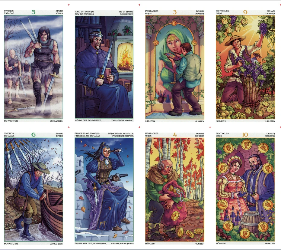 PDF Guidebook Wheel of the Year Mystical Affectional Divination English Spanish French Italian German Tarot Cards for Beginners