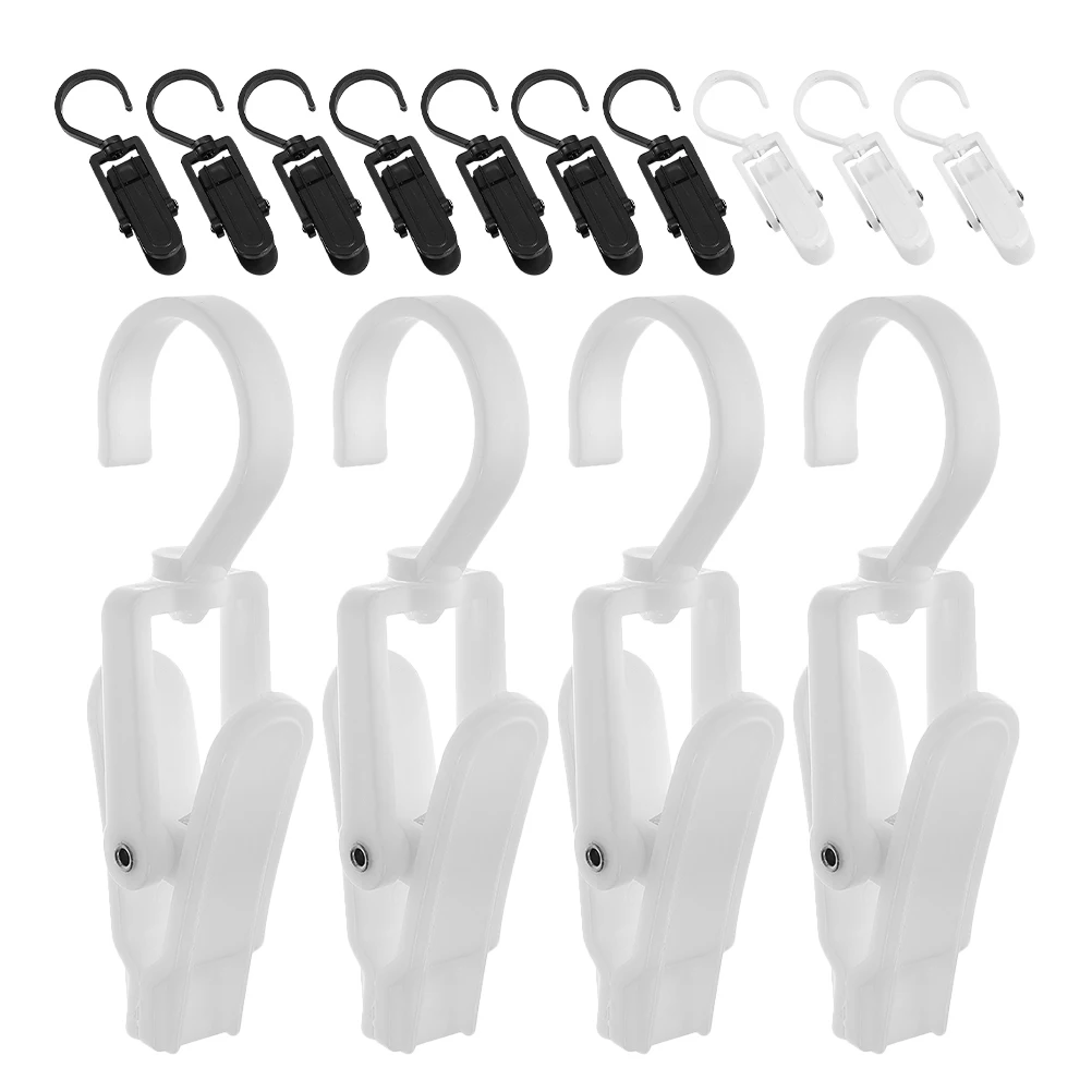 

20Pcs PP Rotating Hook Clips Multi-Functional Clothes Hanger for Laundry Towel Curtains Hat Travel Accessories