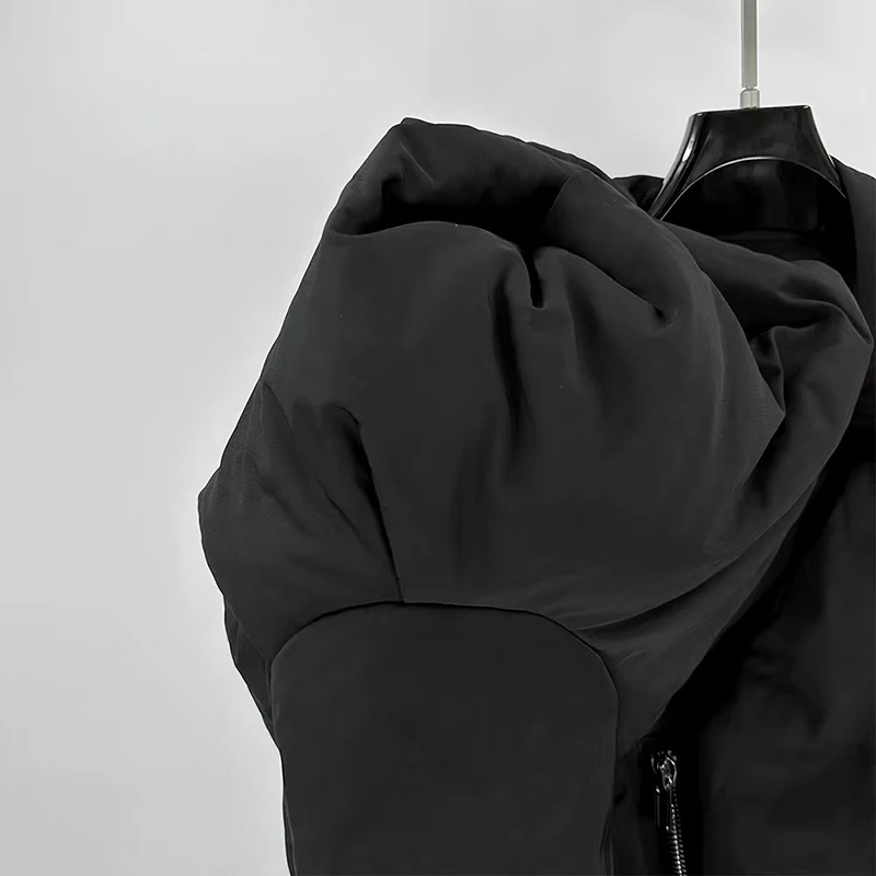 Cappotto da donna in cotone asimmetrico ispessito, giacca da strada alla moda, capispalla in cotone di alta qualità