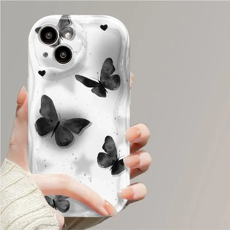 Dark Butterfly Phone Case For Xiaomi Mi 14 13T 12T 11 Lite 5G NE 11i 12 13 10T 10i POCO X3 Pro NFC X4 GT X6 X5 F3 F4 Cover