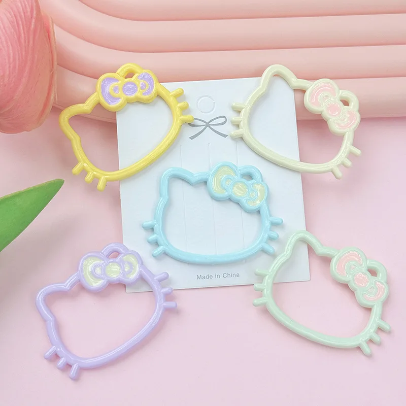 

10pcs Hello Kitty Accessories Cute Cartoon Keychain Backpack Furniture Toy DIY Decoration Desktop Ornament Girl Gift Wholesale