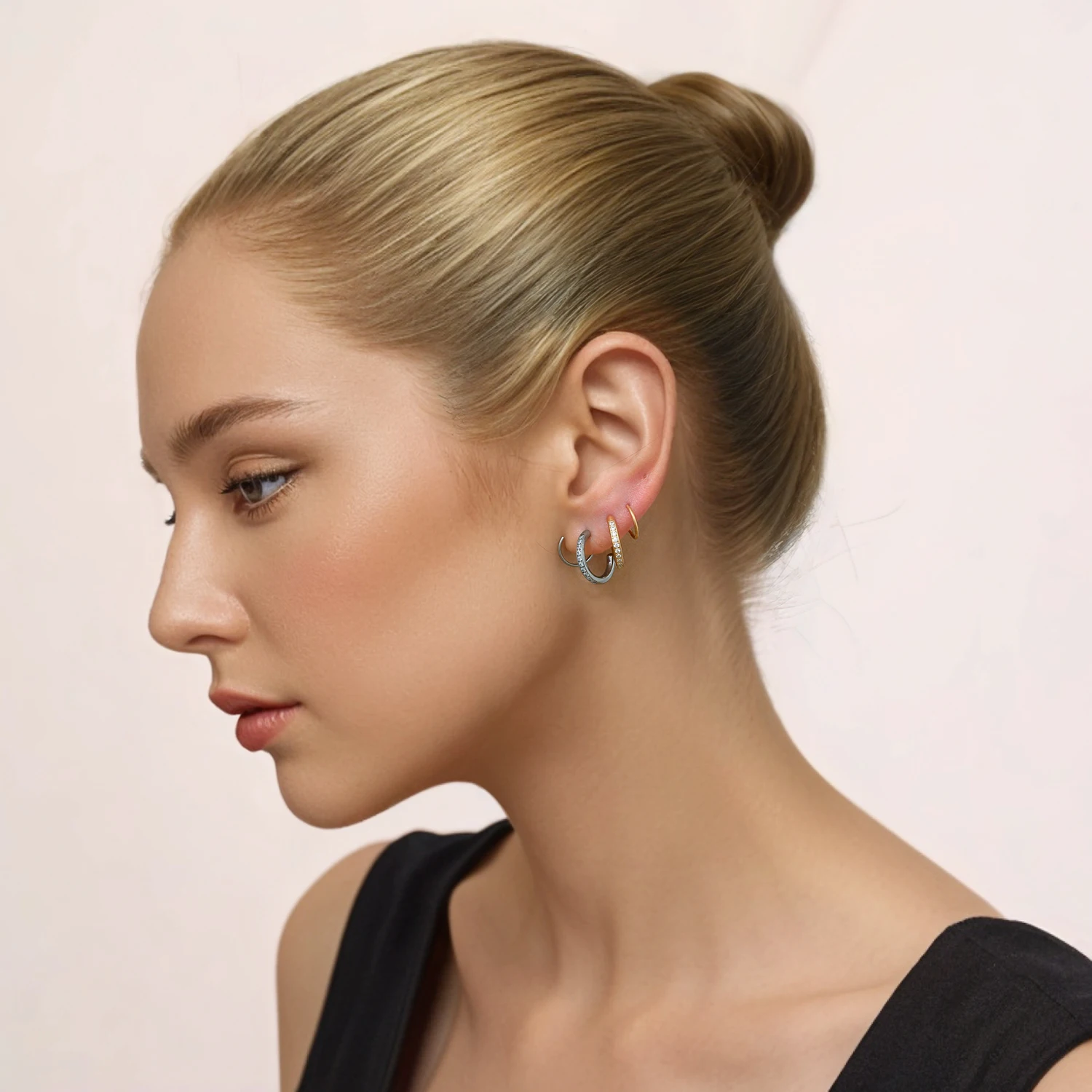 Lightweight Twist Wrap Hoop Earrings for Women - Hypoallergenic 18K Gold Plated Stainless Steel - Minimalist Huggie Earrings