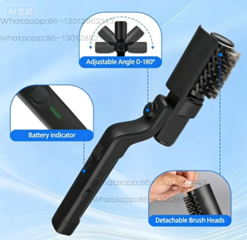 Brosse de gril lectrique amliore, brosse de nettoyage de gril Rechargeable sans fil rglable en Angle