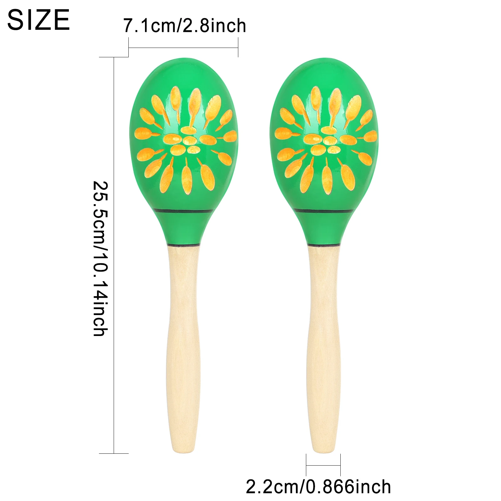J213 Wooden Floral‑Pattern Sha - Musical Instrument I Play 评论和价格